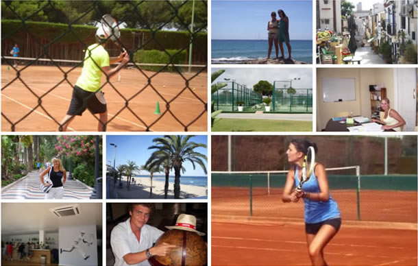 Spanish and tennis training for adults Spain